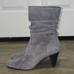 Gray Suede Women's Boots